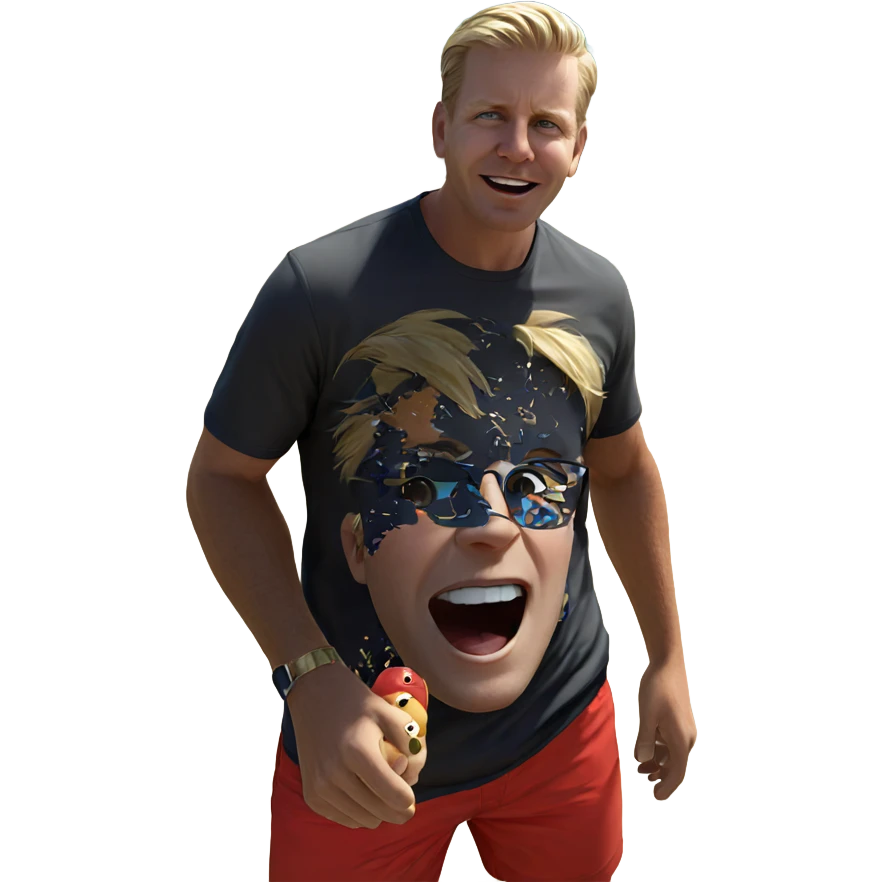 blonde boy by the ocean emoji