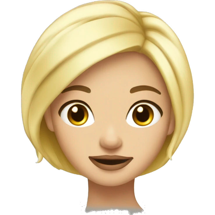 coquette blond girl  emoji