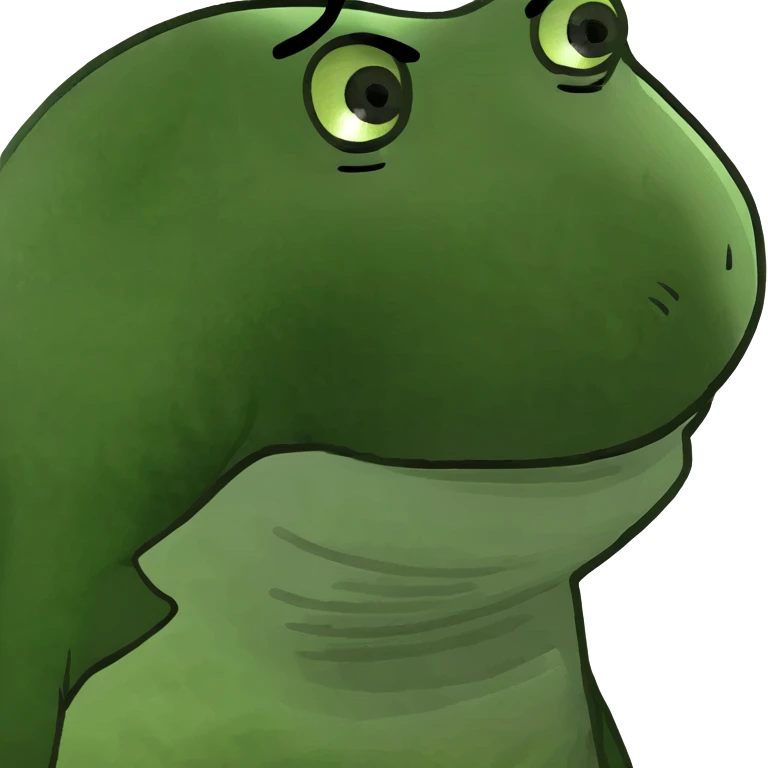frog character named Antony, meme expression emoji