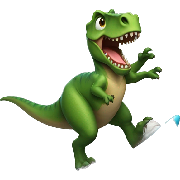 Dinosaur Surfing  emoji