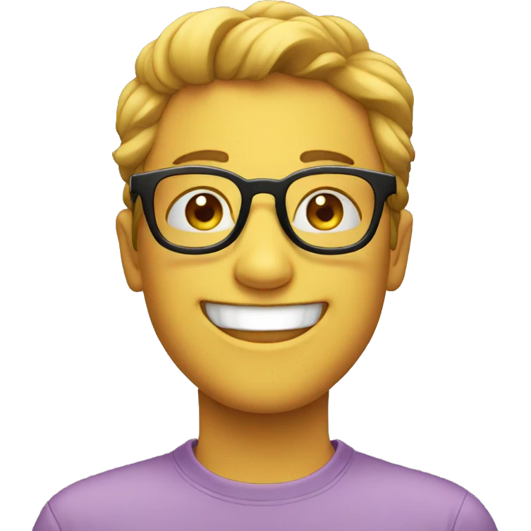 smile with glasses emoji