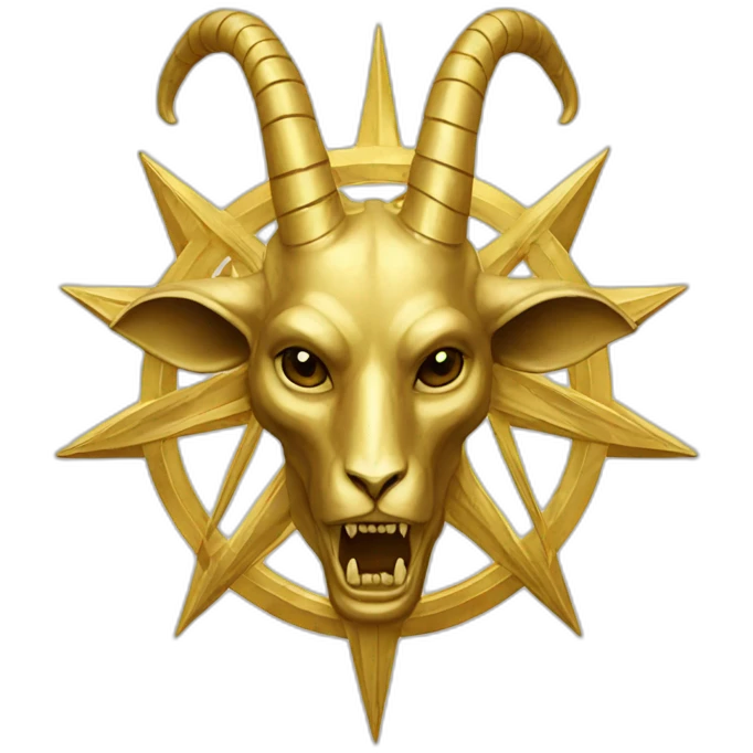 Gold Baphomet star emoji