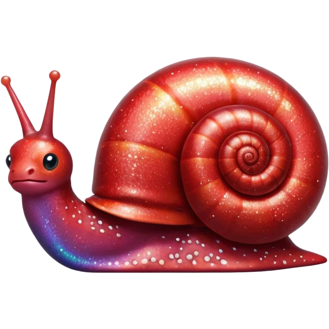 red glitter snail emoji