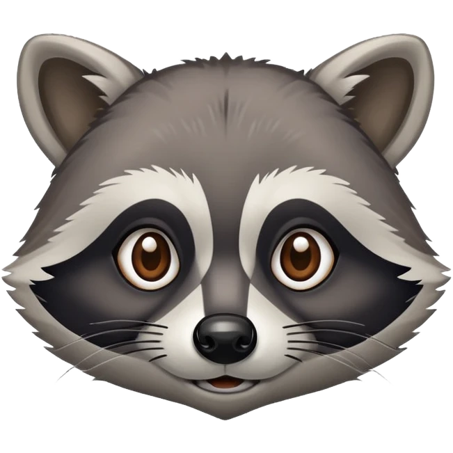 Raccoon with deformed head emoji