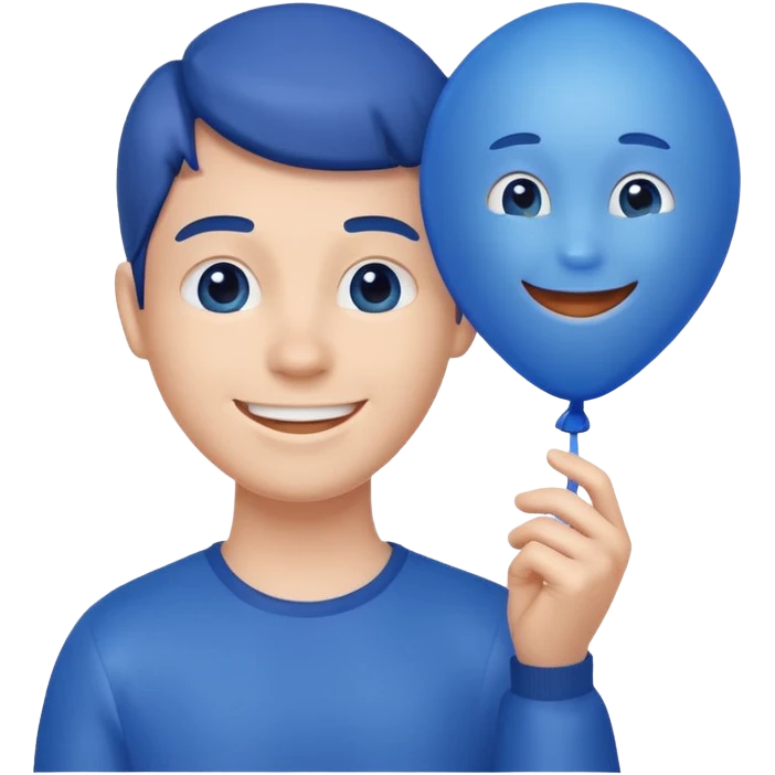Elinde balon tutan kefi emoji