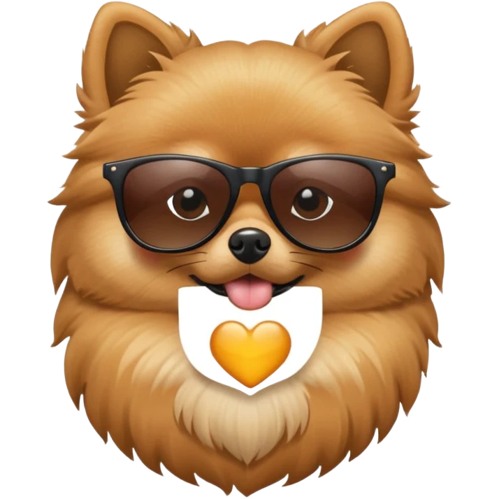 Pomeranian going on holiday emoji