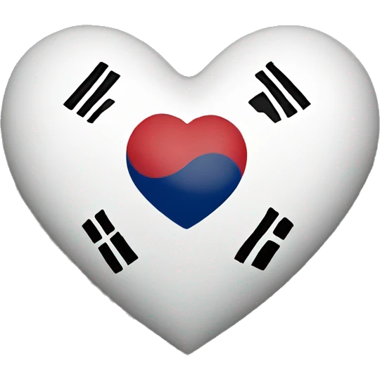 south korean flag heart emoji