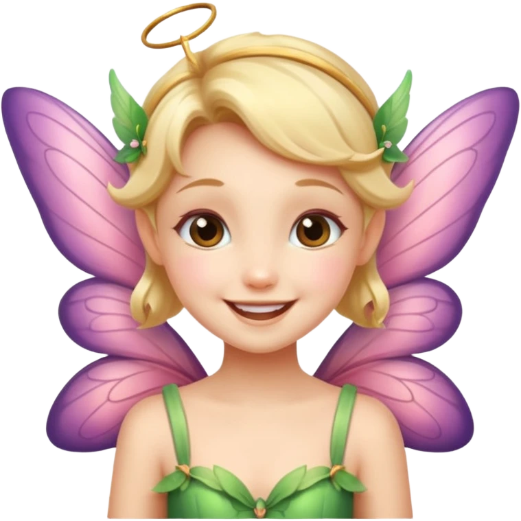 A little fairy, with wings,  , do more different emotional emoji