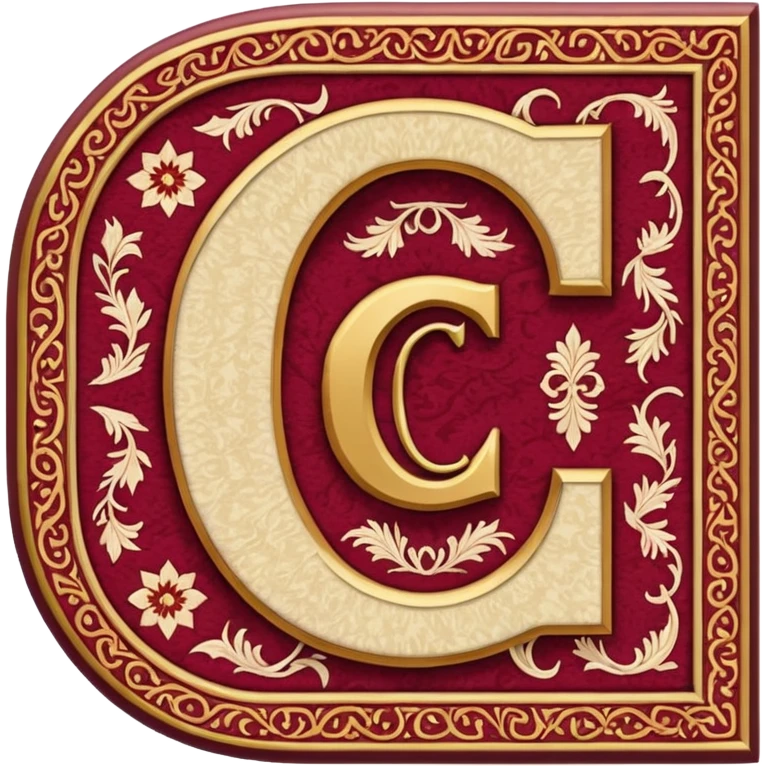  letter c made out of persian carpet texture emoji