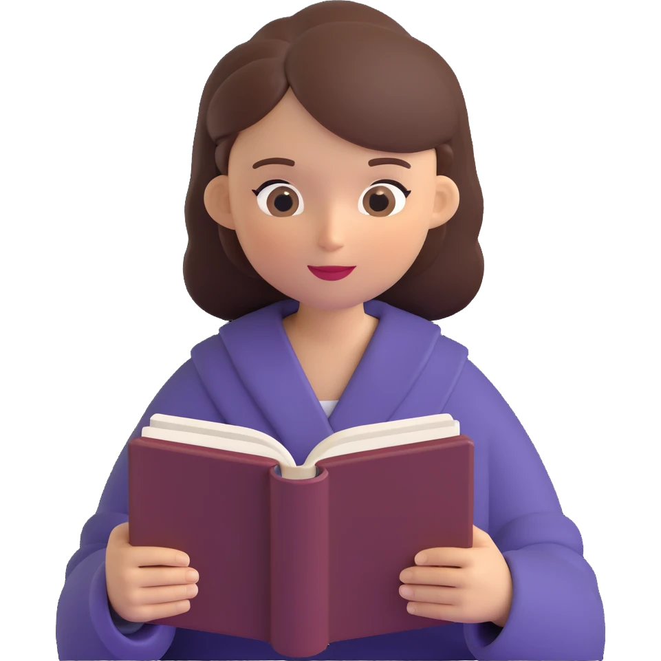 woman reading a bible emoji