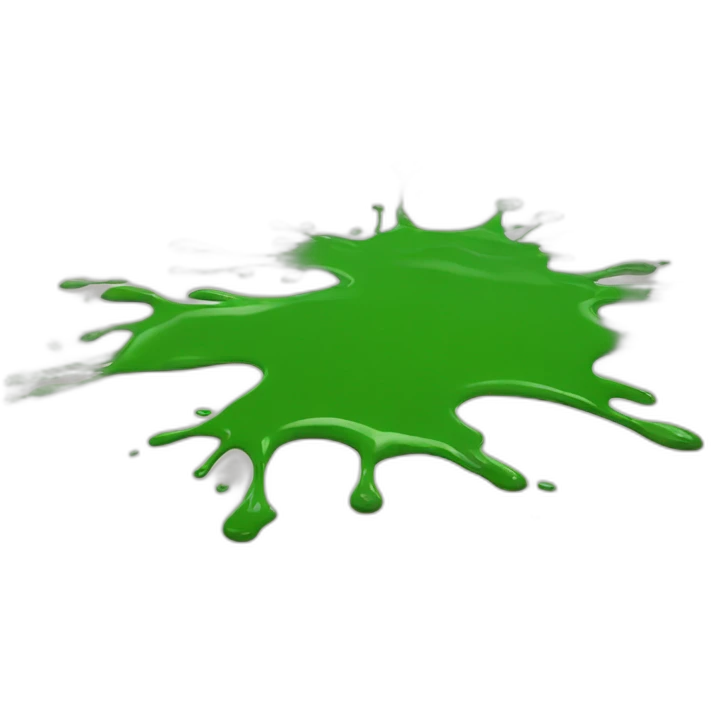 green paint splash on floor emoji