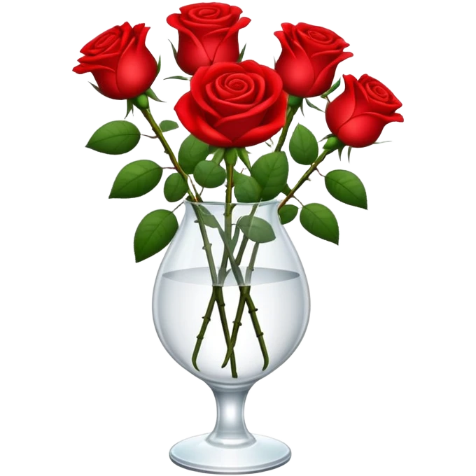 Roses in vase emoji