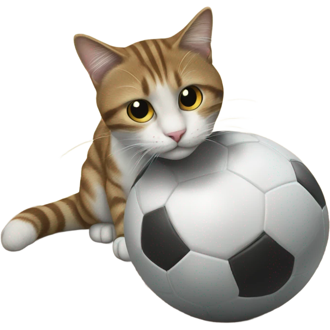 Cat with football emoji