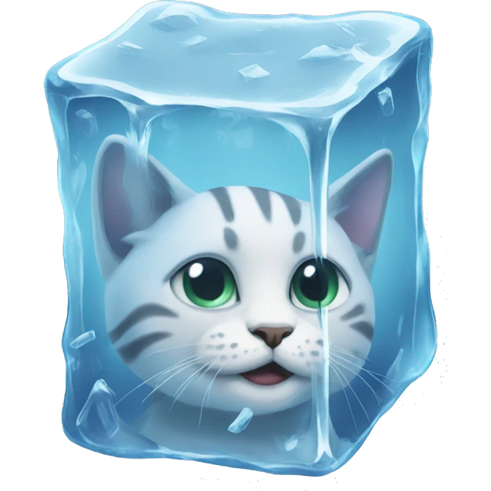 Ice cube cat emoji