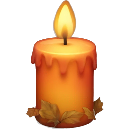 Autumn candle emoji