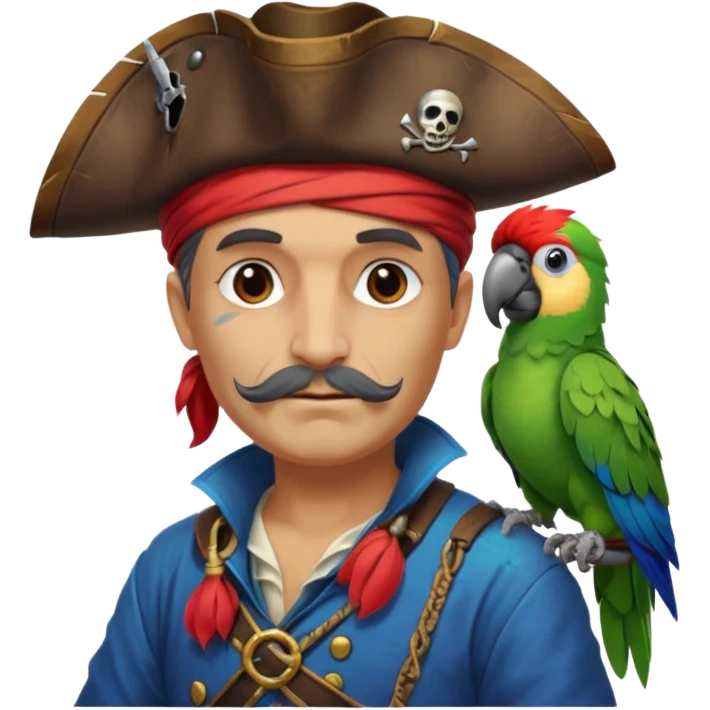 pirate and parrot emoji