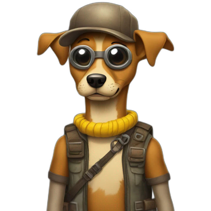 Post-apocalyptic fiction; catdog; cartoon; emoji