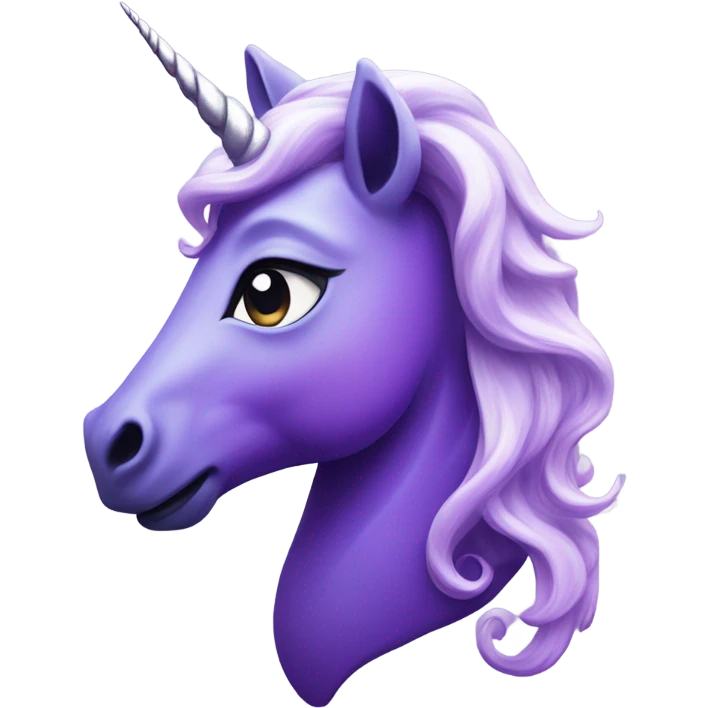 Purple unicorn emoji