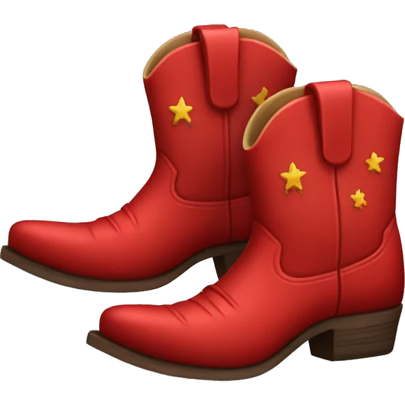 Red cowboy boots emoji