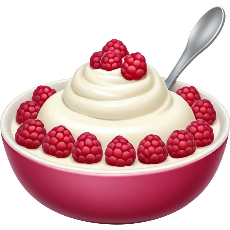 yoghurt bowl with Raspberry emoji