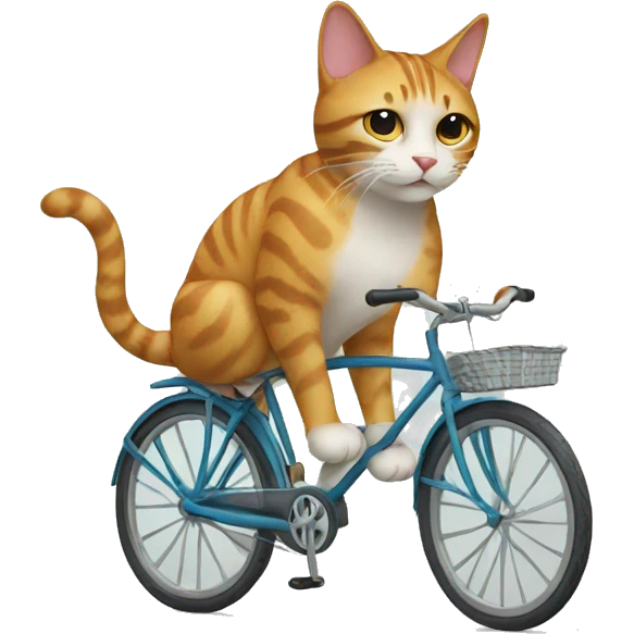 a cat on a bicycle emoji