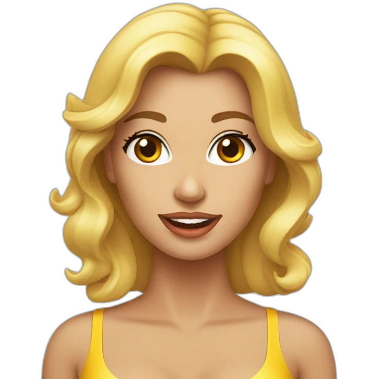 Belle femme pulpeuse en bikini emoji