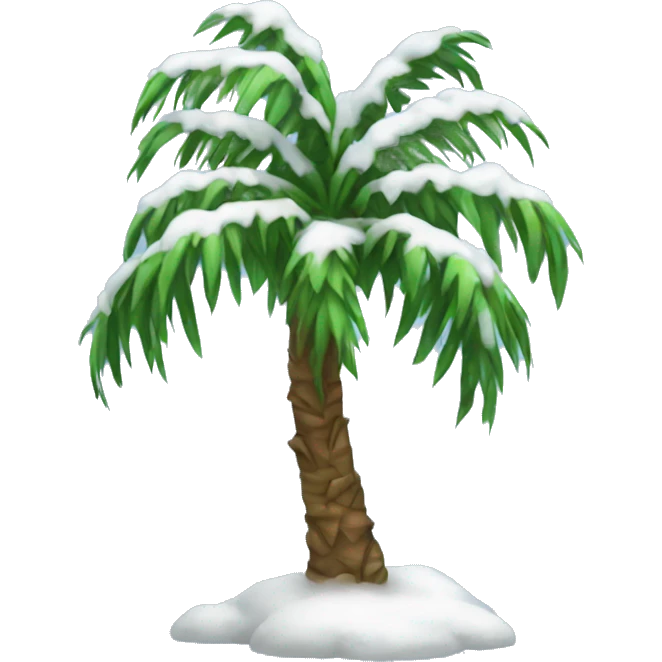 Snow Palm Tree emoji