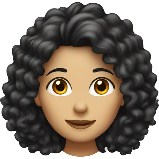 woman with long black curly hair dietitian emoji