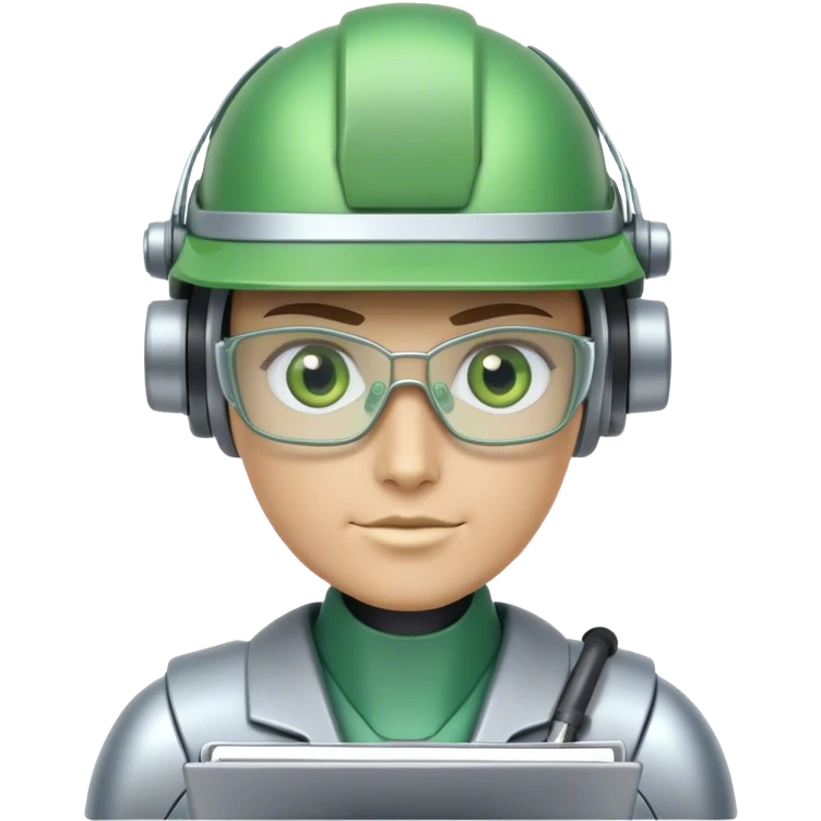 Robo Bookkeeper with green accountant visor emoji