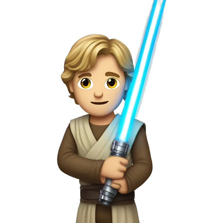 luke skywalker holding an entire light saber emoji