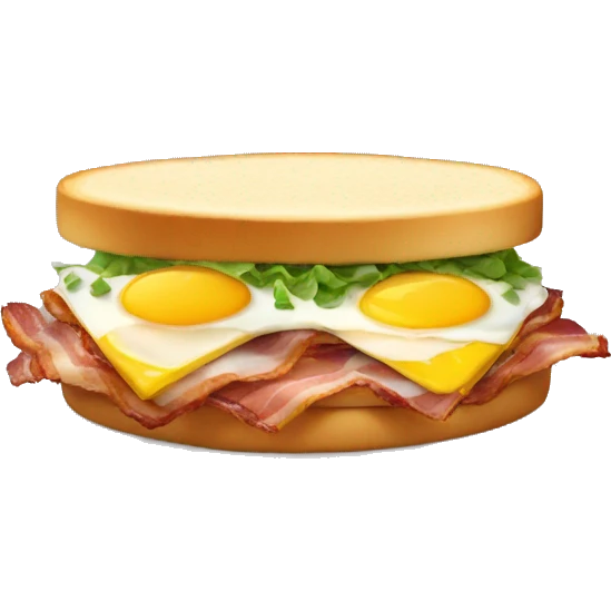 breakfast sandwich with bacon, cheese, and egg emoji