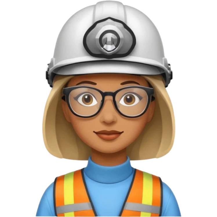 woman wearing helmet glasses emoji