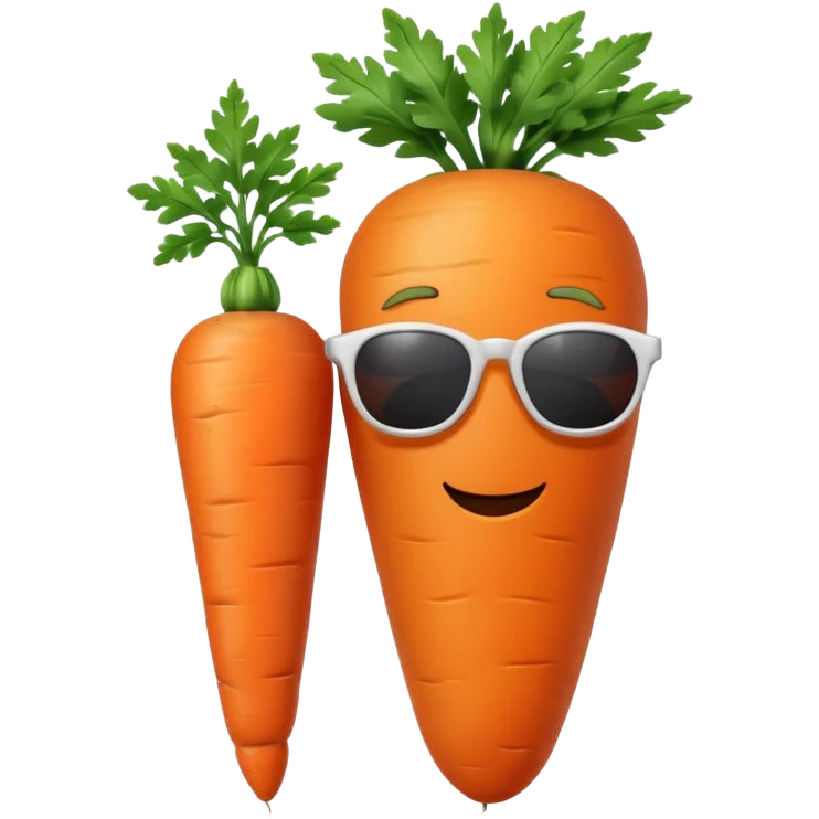  carrot in sunglasses emoji