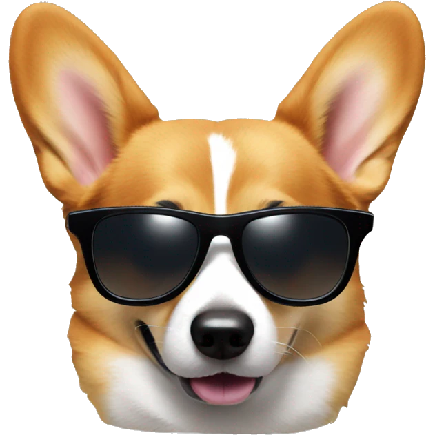 Corgi in sunglasses emoji