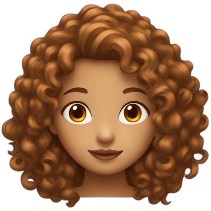  GIRL WITH BROWN LONG CURLY HAIR emoji