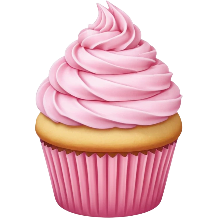 Vanilla cupcakes with pink icing  emoji