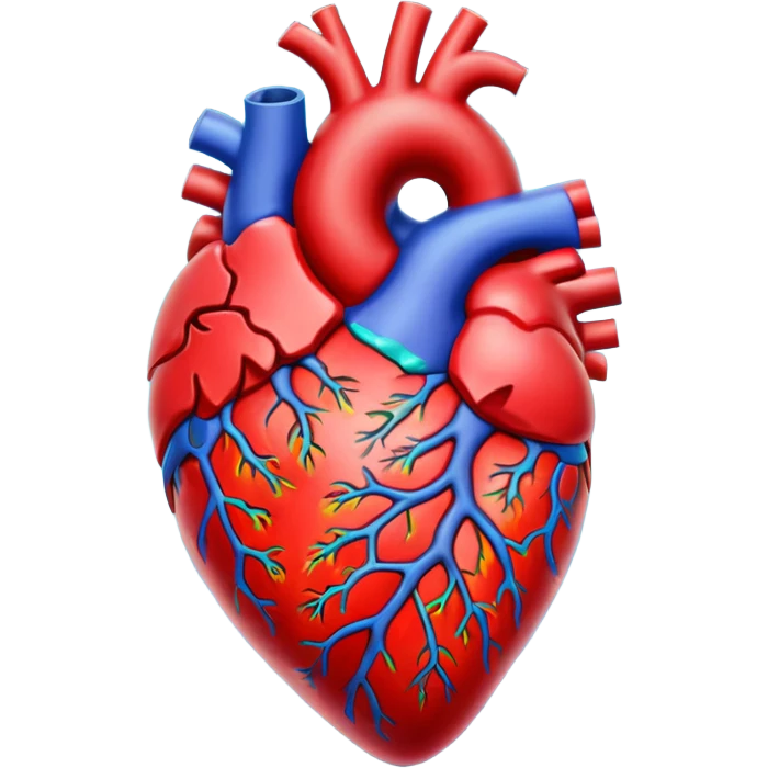 Anatomical heart with universe inside  emoji