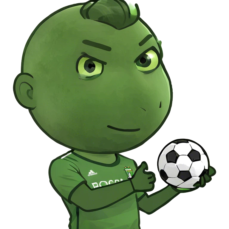 Ronaldo shooting soccer ball emoji
