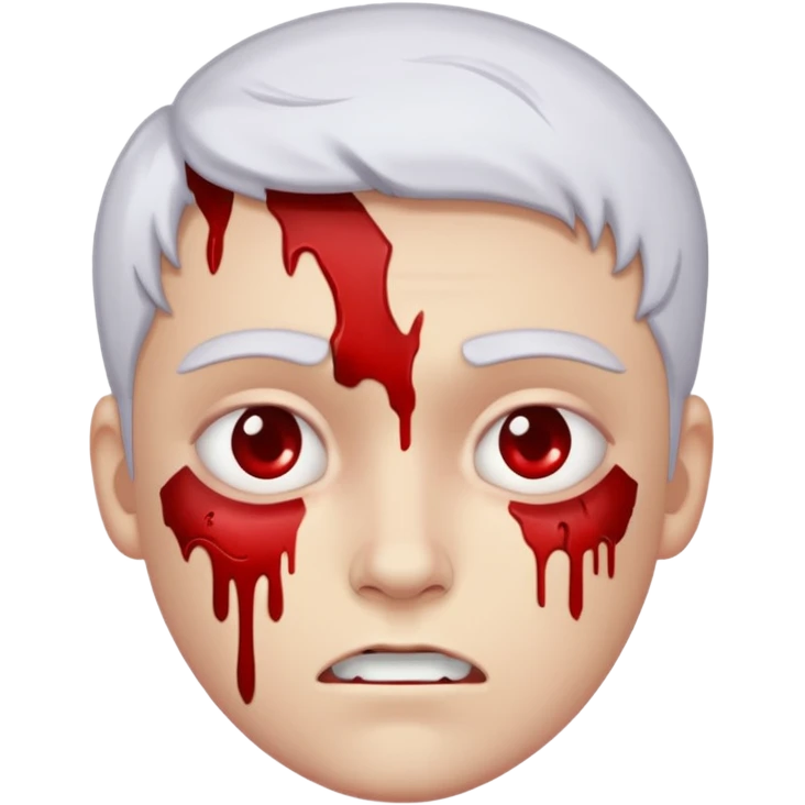 A pail white bloody character emoji