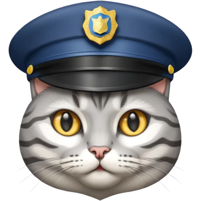 grey cat police emoji