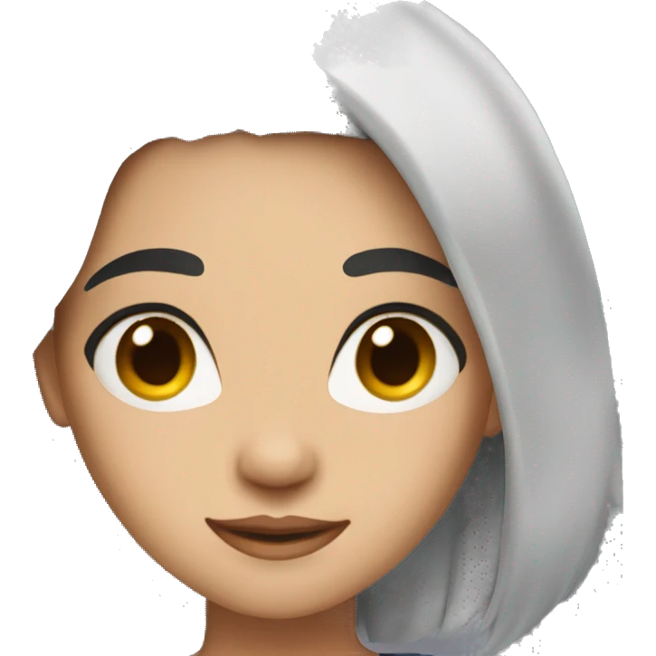 girl with black hair close up emoji