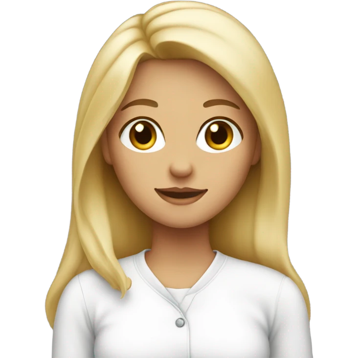 blonde girl in white shirt emoji