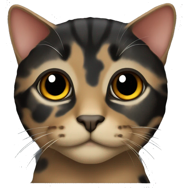 black and tortoise cat emoji