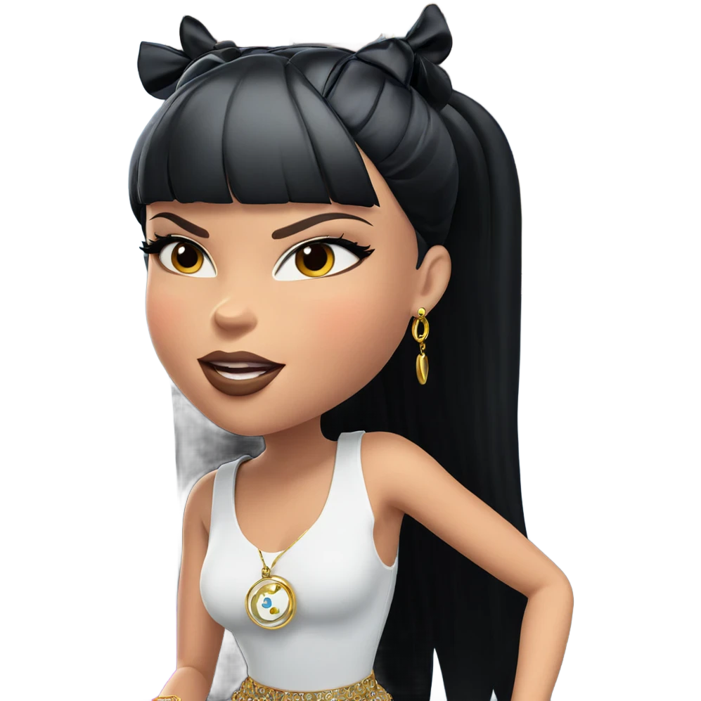 girl with jewelry and books emoji
