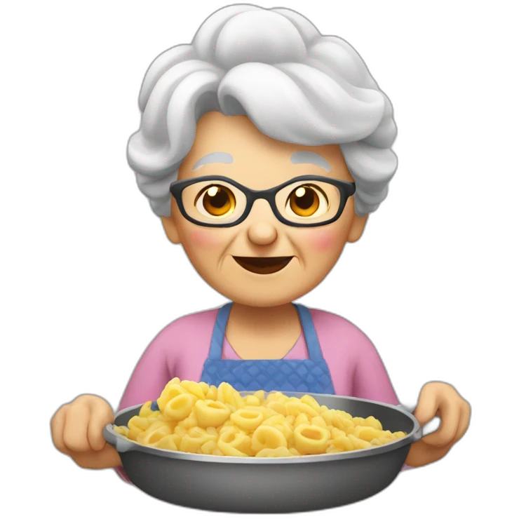 Granny coocking eat emoji