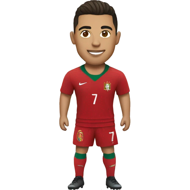 Ronaldo with a portugal jersey emoji