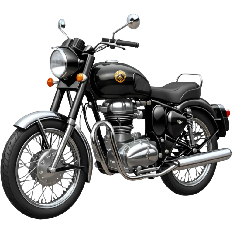 Black royal Enfield emoji
