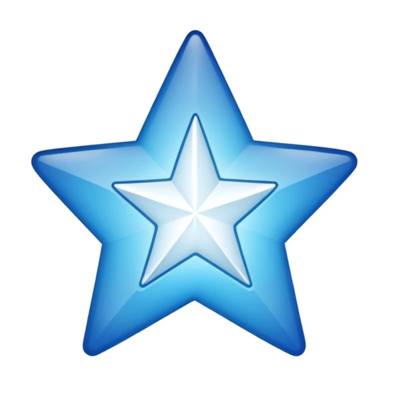imoji de certifié bleu étoile avec une flèche de validation a l’intérieur  emoji