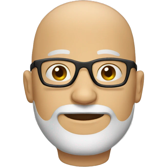 bald with beard and glasses emoji