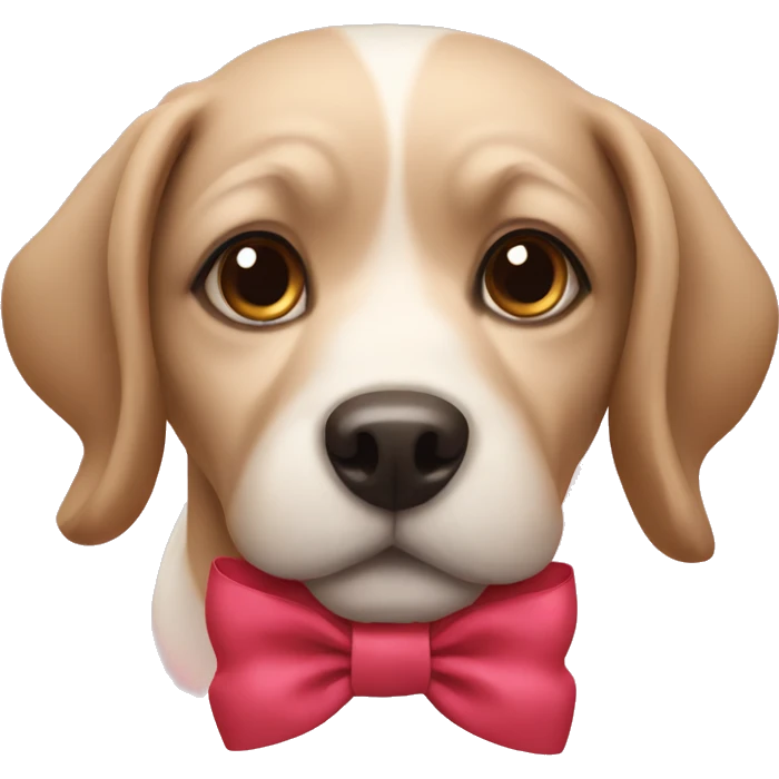 dog with bow ribbon emoji